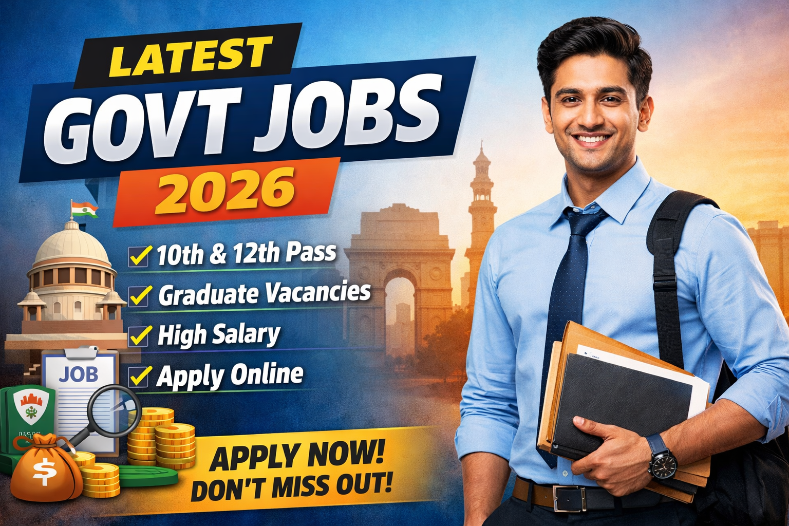 latest govt jobs 2026 apply online for 10th 12th pass and graduate candidates