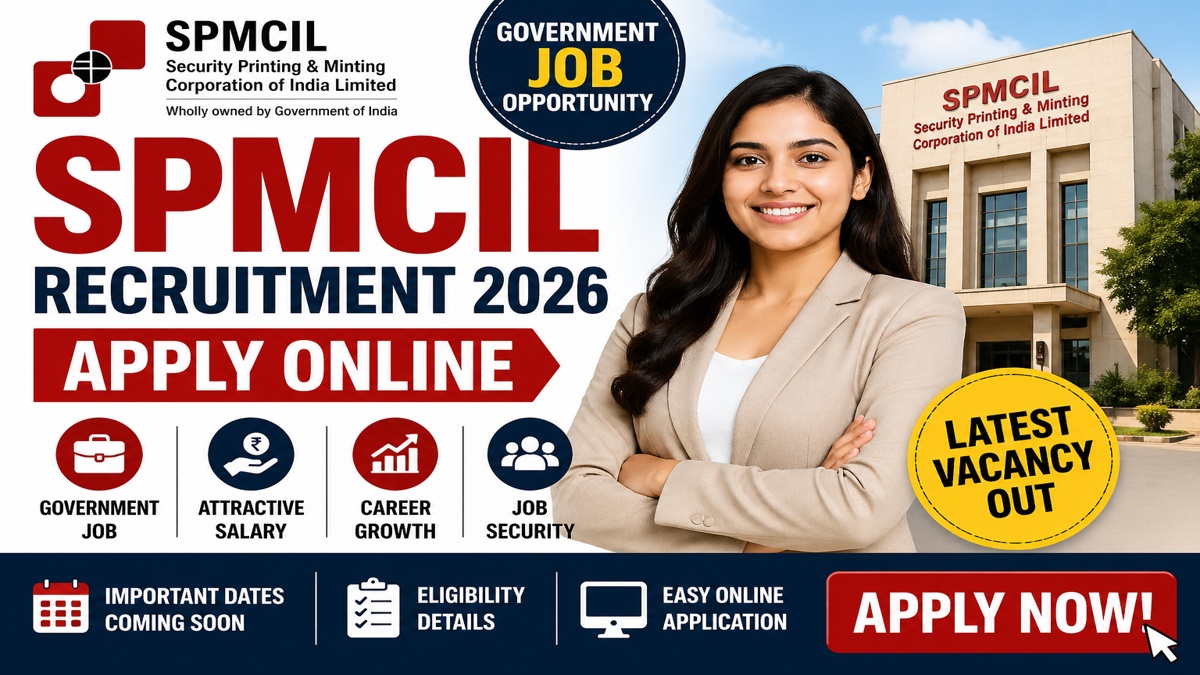 SPMCIL Recruitment 2026 apply online government job banner